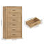 Commode verticale haute 6 tiroirs Ariana