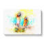 Two Macaw Parrots On A Branch In Abstract - Wrapped Canvas-55299546