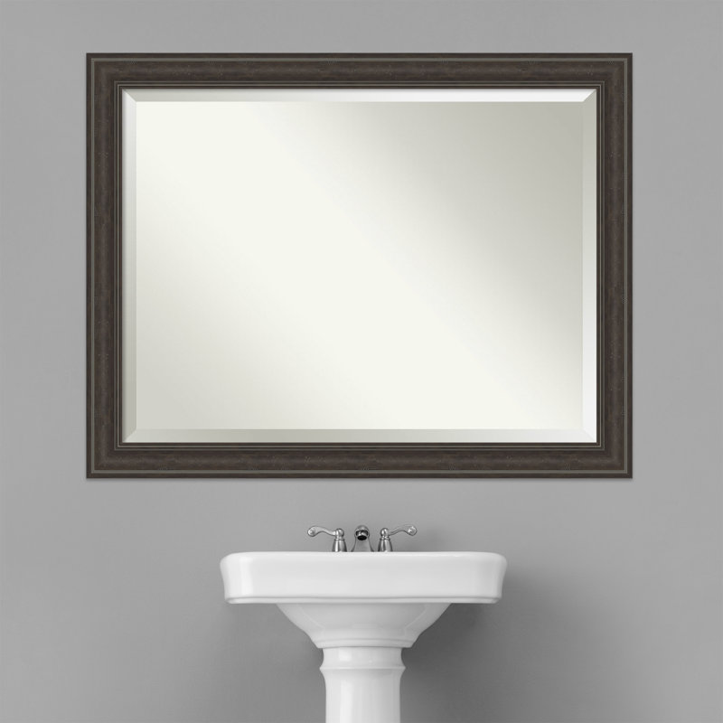 Miroir mural Mcbrayer, 35 po x 45 po, Noir