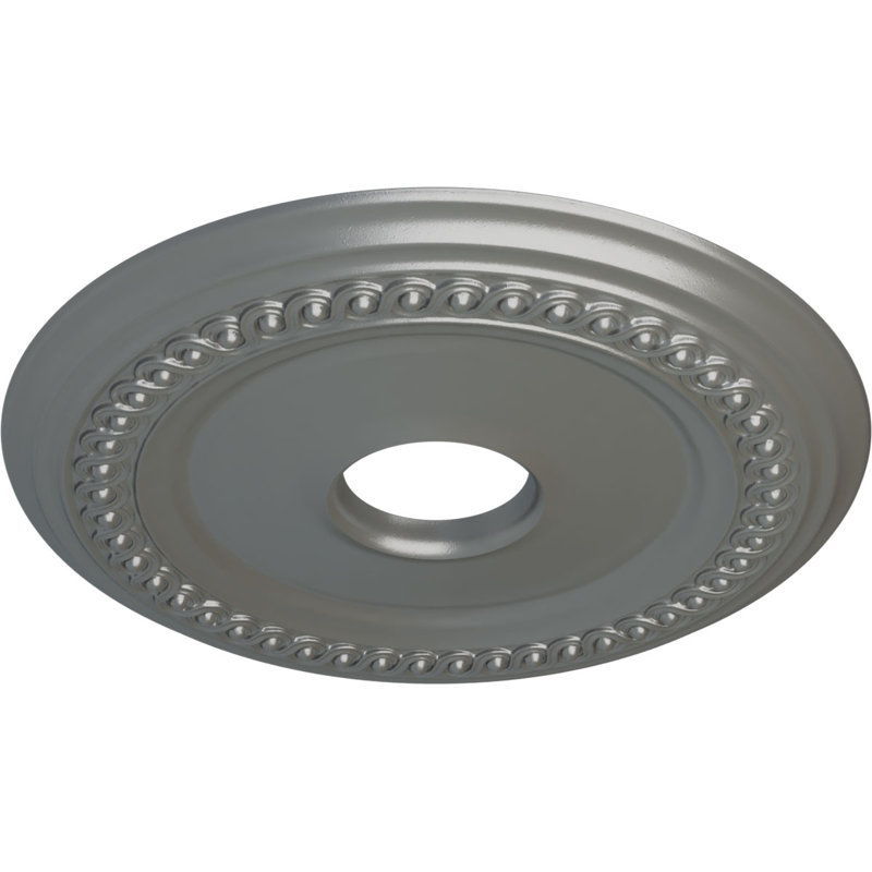 Médaillon de plafond classique H 18 5/8 po x l 18 5/8 po x P 1 1/8 po, Argent