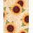 Rosalind Wheeler Deluxe Elastic Edged Flannel Backed Vinyl Fitted Table Cover - Sunflower Pattern - Large Round - Fits Tables Up To 45" - 56" Diameter-43544255