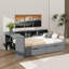 Lit plateforme luxueux avec tablettes de rangement, tiroirs, station de charge intégrée et tête de lit tapissier-1732431508-1732431511