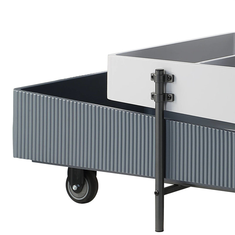Table basse haute brillance avec plateau relevable