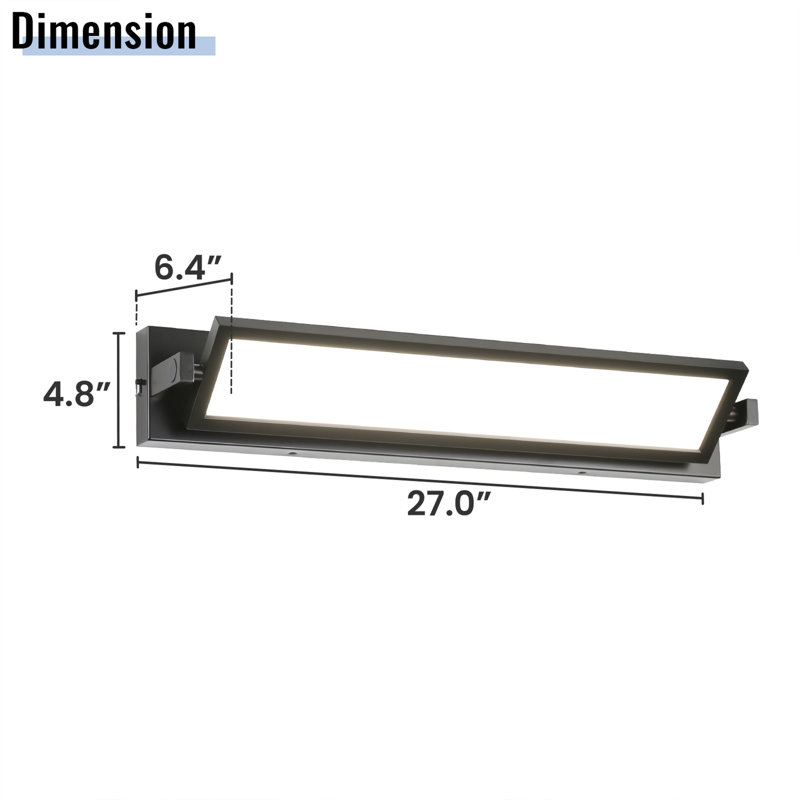 Rotatable Metal Wall Sconce With Adjustable Dimmable LED Lighting