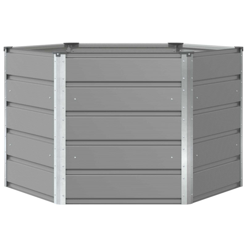 Raised Garden Bed, Light Grey, 75cm H x 129cm W x 129cm D
