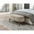 Mid-Century Style Taupe Bench With Corduroy And Plywood Construction Storage Compartment-2097873642