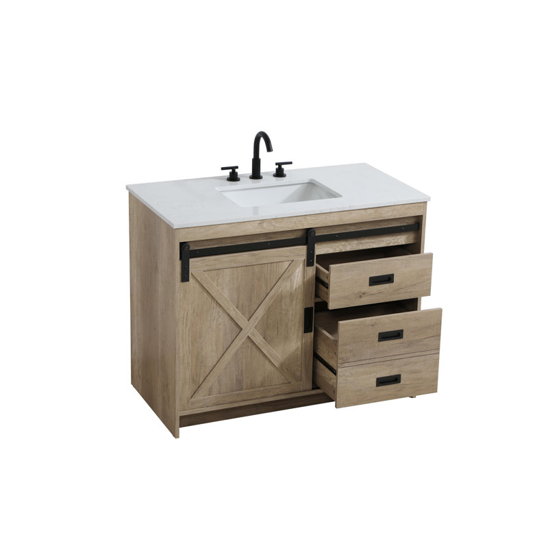 Meuble-lavabo simple 42 po Boden, Chêne naturel