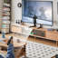 Meuble télé minimaliste en bois massif