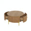 Table basse ronde moderne avec 2 grands tiroirs de rangement, brun, 31,5 po-1585054093-1585054095