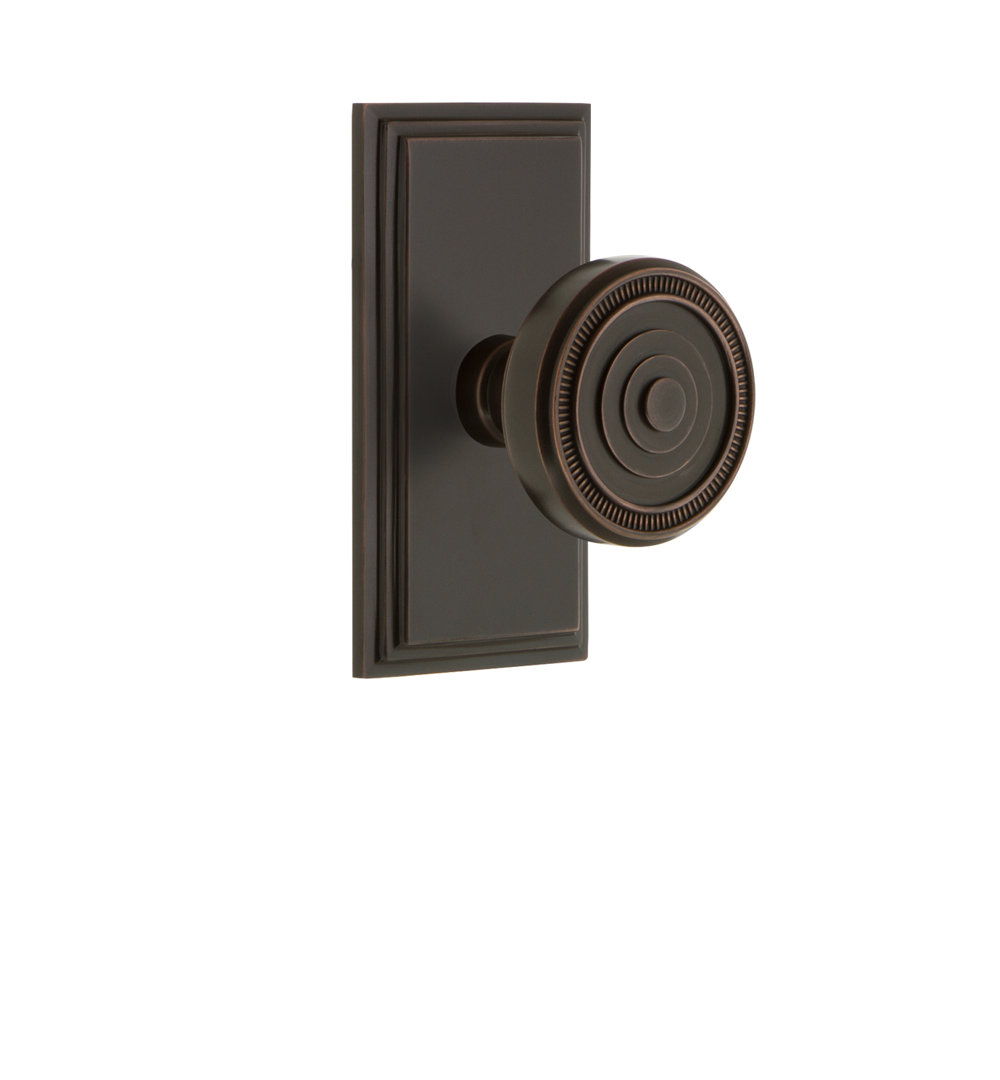 Grandeur Carré Plate Double Dummy with Soleil Door Knob Grandeur 