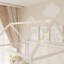 Wood House Bed with Guardrail and LED-117194103
