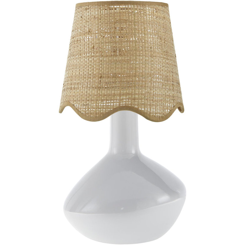 Lampe de table d'appoint, Brun clair, Blanc