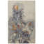 Tapis décoratif floral et botanique, gris / bleu / orange Dafney-97824382