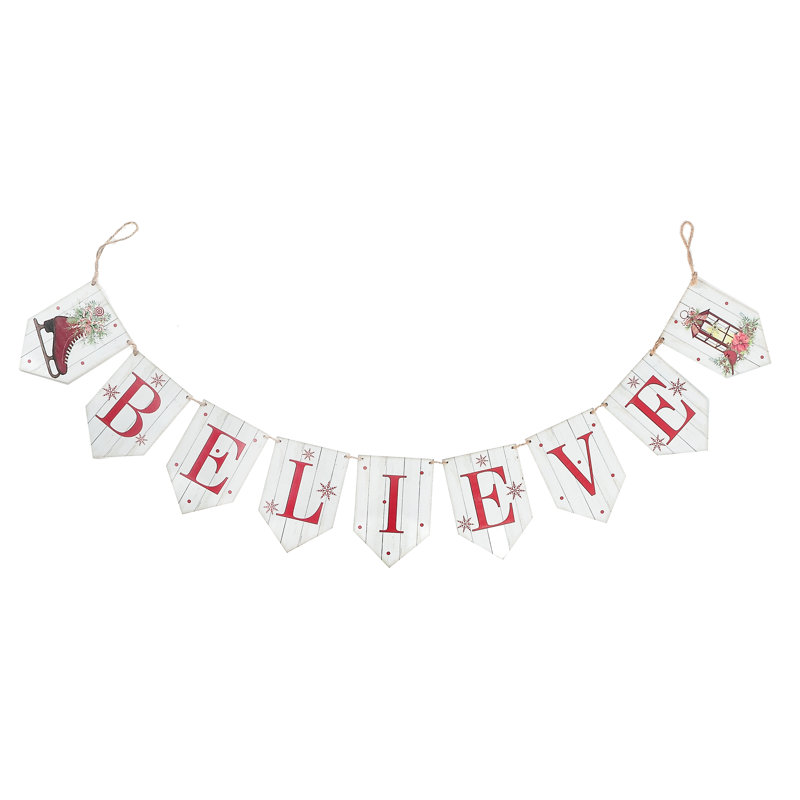 Bannière en bois « Believe »