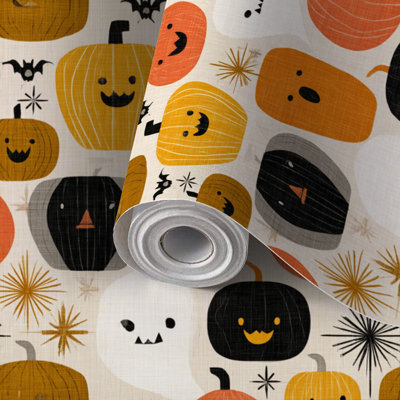 Papier peint auto-adhésif et amovible Halloween, papier peint auto-adhésif 17,7 po x 118 po