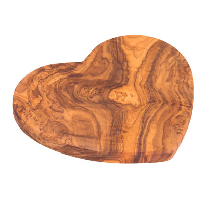 Mulford Olive Wood - Handmade Heart Shaped Boards - 21 Cm
