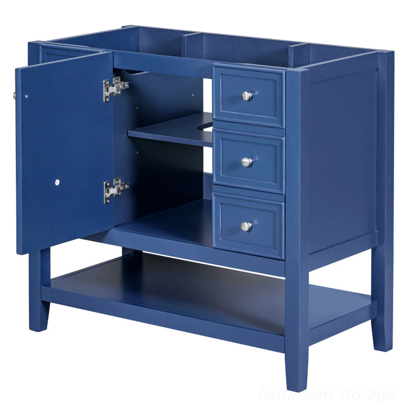 Meuble-lavabo, une armoire et trois tiroirs