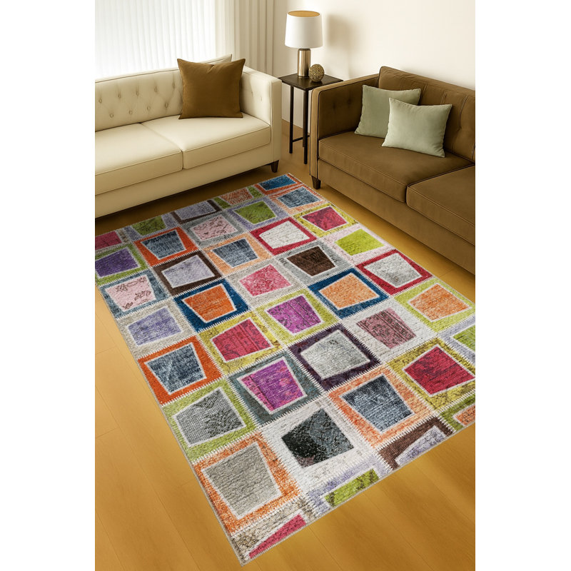 Tapis blanc tissé Mosso, 3 pi 3 po x 6 pi 7 po