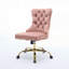 Fauteuil de bureau moderne capitonné en velours capitonné-682757764