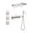2-Spray 9.84 In. Wall Mount Dual Fixed And Handheld Shower Head 2.2 GPM With Body-Sprays-113823331