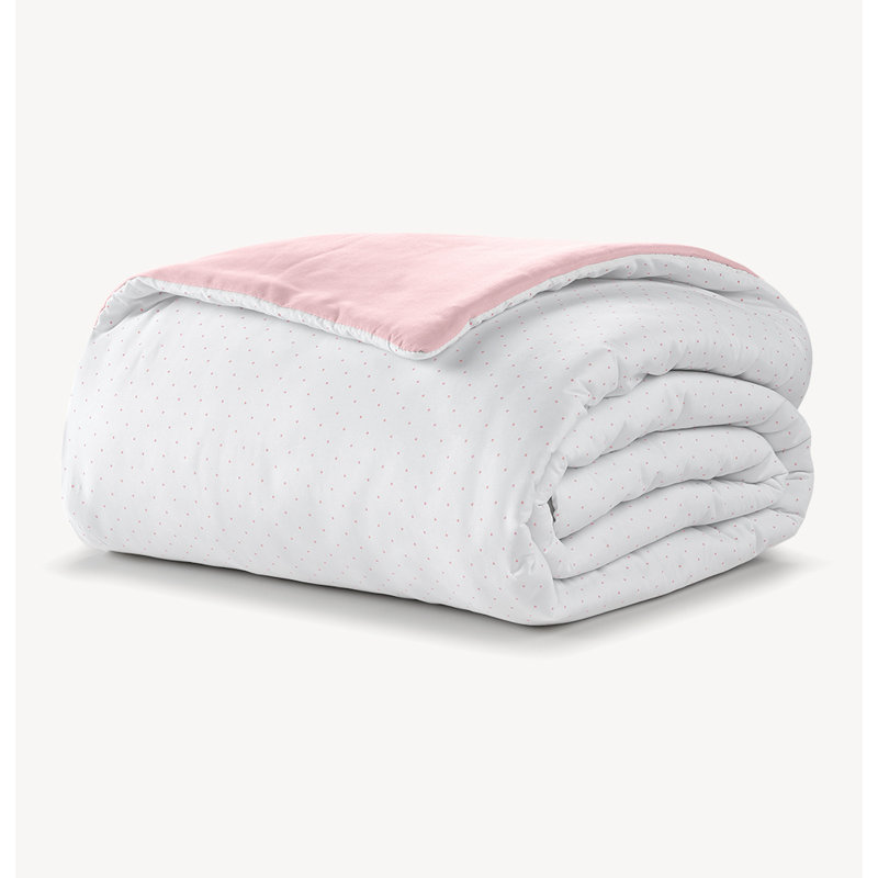 Polyester Dots Comforter, Twin, Rose