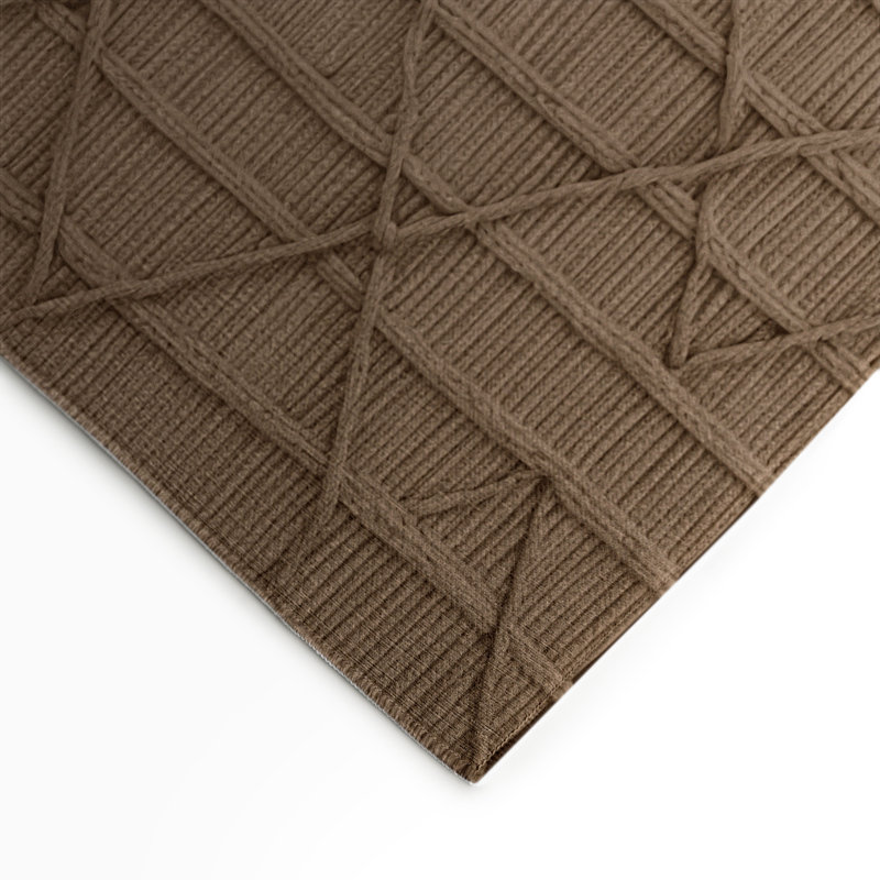 Tapis brun intérieur et extérieur Trellis, Rectangle 9 pi x 12 pi