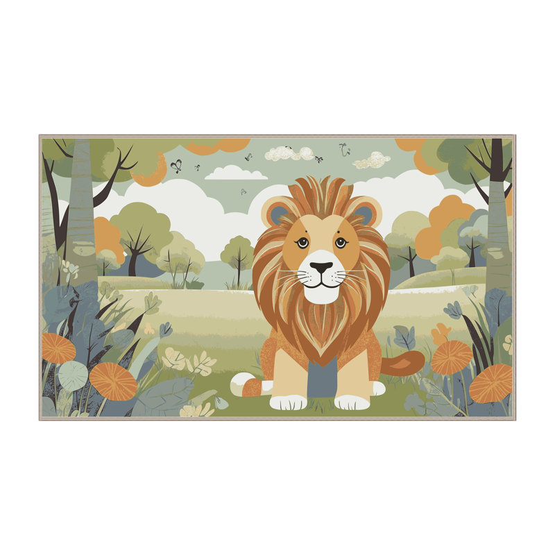 Tapis pour enfants 6 animaux Ginza, Rectangulaire 2 pi x 3 pi