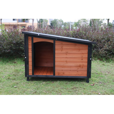 Niche pour chien d'extérieur et d'intérieur, chenil pour l'hiver avec pieds surélevés résistant aux intempéries pour les grands chiens