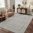 UV-resistant Geometric Gray/White Indoor/Outdoor Area Rug-864309007
