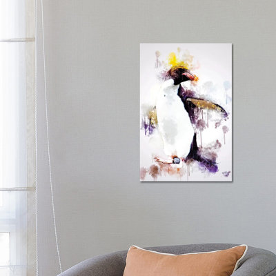 Macaroni Penguin by Cornel Vlad - Wrapped Canvas Painting
