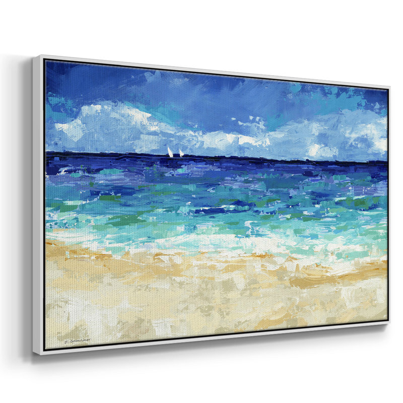 Ensoleillé, reproduction sur toile encadrée, H 17 po x l 25 po x P 2 po, Cadre blanc