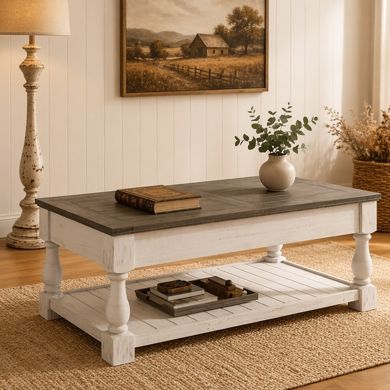 Table basse avec plateau fixe Farmhouse