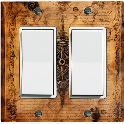 Ship Travel Badge Letter Biege 2 - Gang Rocker Standard Wall Plate