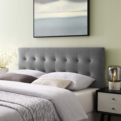 Emily Upholstered Velvet Panel Headboard