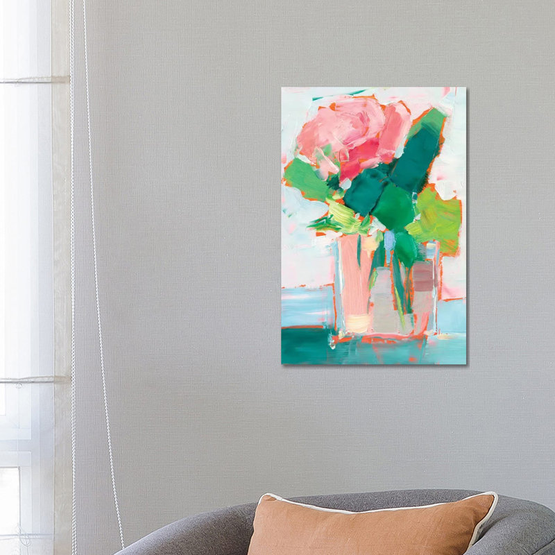 «Cut Flowers II» par Ethan Harper - reproduction d'art, Pas de tapis, H 26 po x l 18 po x 1,5 po, Toile tendue