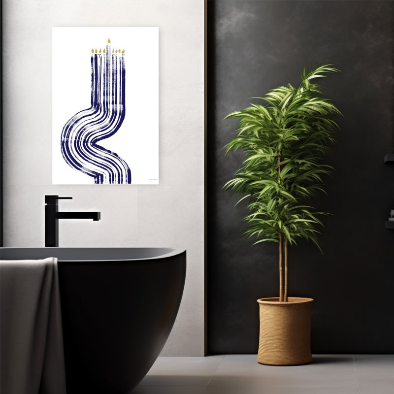 Exode abstrait, art contemporain hivernal, H 24 po x l 16 po