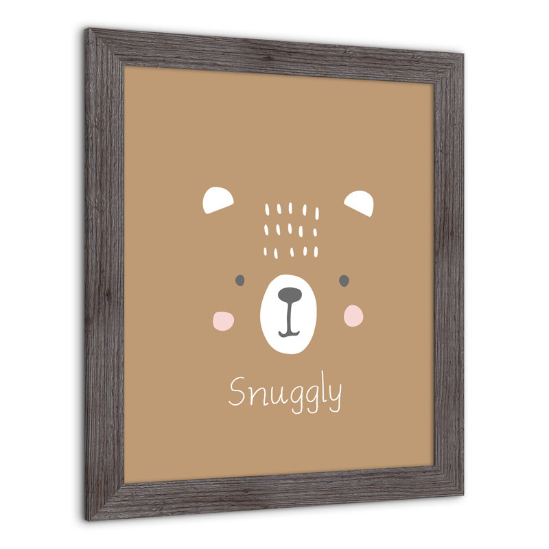 Art encadré Snuggly, H 24 po x l 20 po x P 0,75 po, Cadre gris