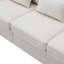 Canapé 4 places moderne en tissu de lin avec poches pour accoudoirs et 4 coussins-1515211030
