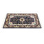 Tapis floral bleu en laine noué à la main Floral-85897364