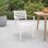 Chaise de salle à manger empilable pour patio Melissus