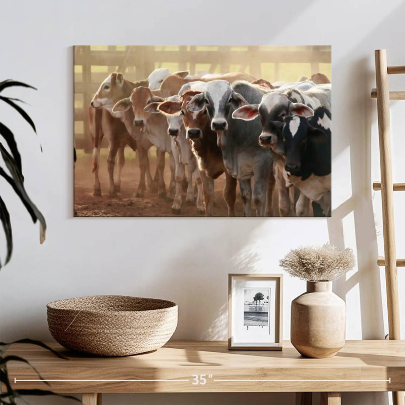 Jersey Cow Line Up, 16" H x 24" W