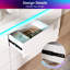 Commode moderne à 9 tiroirs avec éclairage DEL et station de charge intégrée - blanc / noir (rangement très profond)-750880879