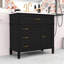Meuble-lavabo avec lavabo en céramique, armoire de rangement et 2 tiroirs-584626748