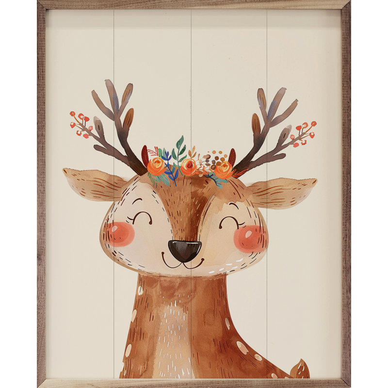 Boho Woodland Deer, H 10 po x l 8 po