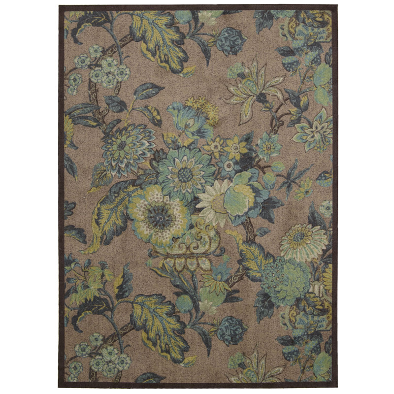 Tapis bleu / gris Delagarza Delight, Rectangle 5 pi x 7 pi