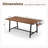 72 Inch Dining Table Rectangular Kitchen Table With 2-Bottle Wine Rack For 5-7