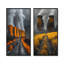 Ensemble de 2 pièces d'art mural gris et jaune Power I-1521220492-1521220493-1521220490