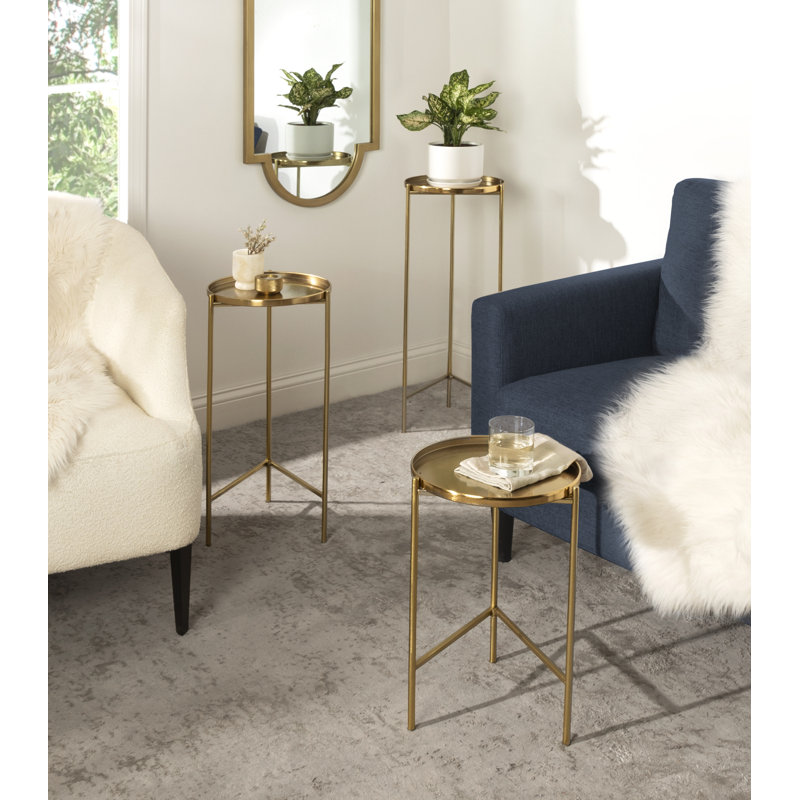 Quince 3 - Piece Living Room Table Set, Gold