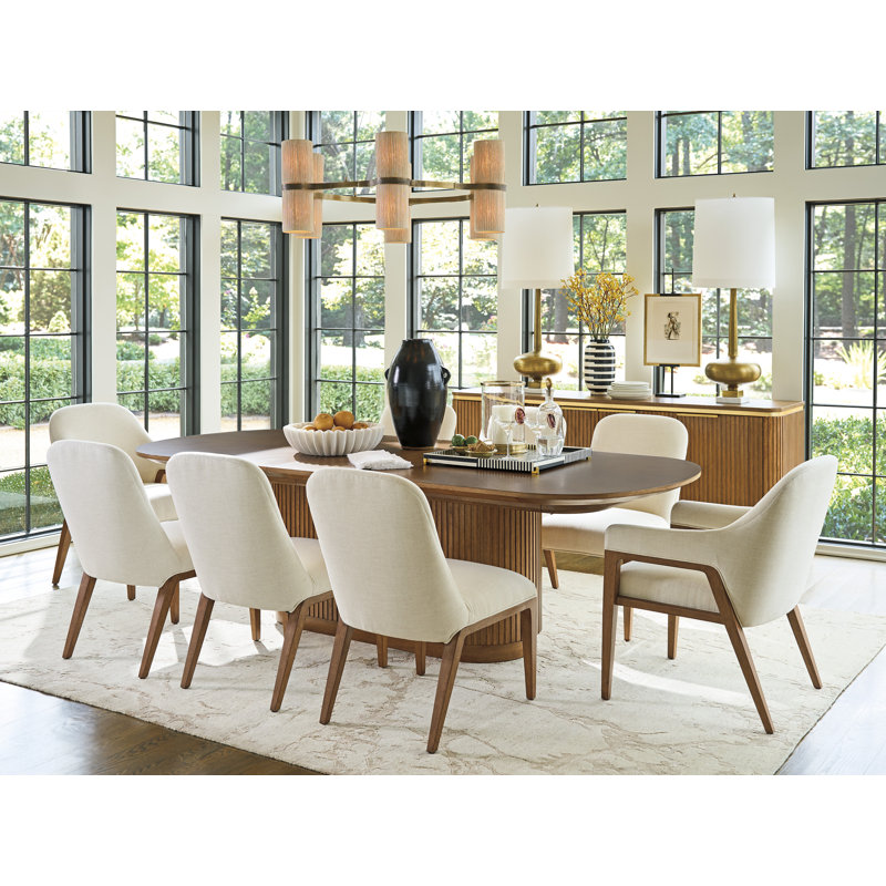 La Costa Upholstered Dining Chair, Polyester Blend Ivory