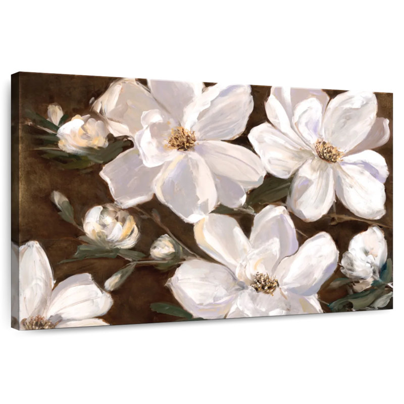 Harnek White Chocolate Blooms II, 16" H x 24" W